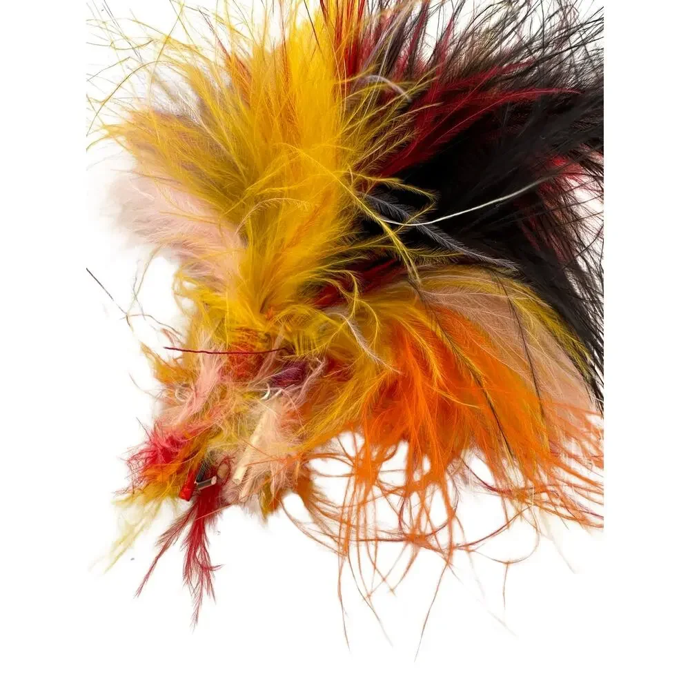 Vintage Dyed Feather Brooch